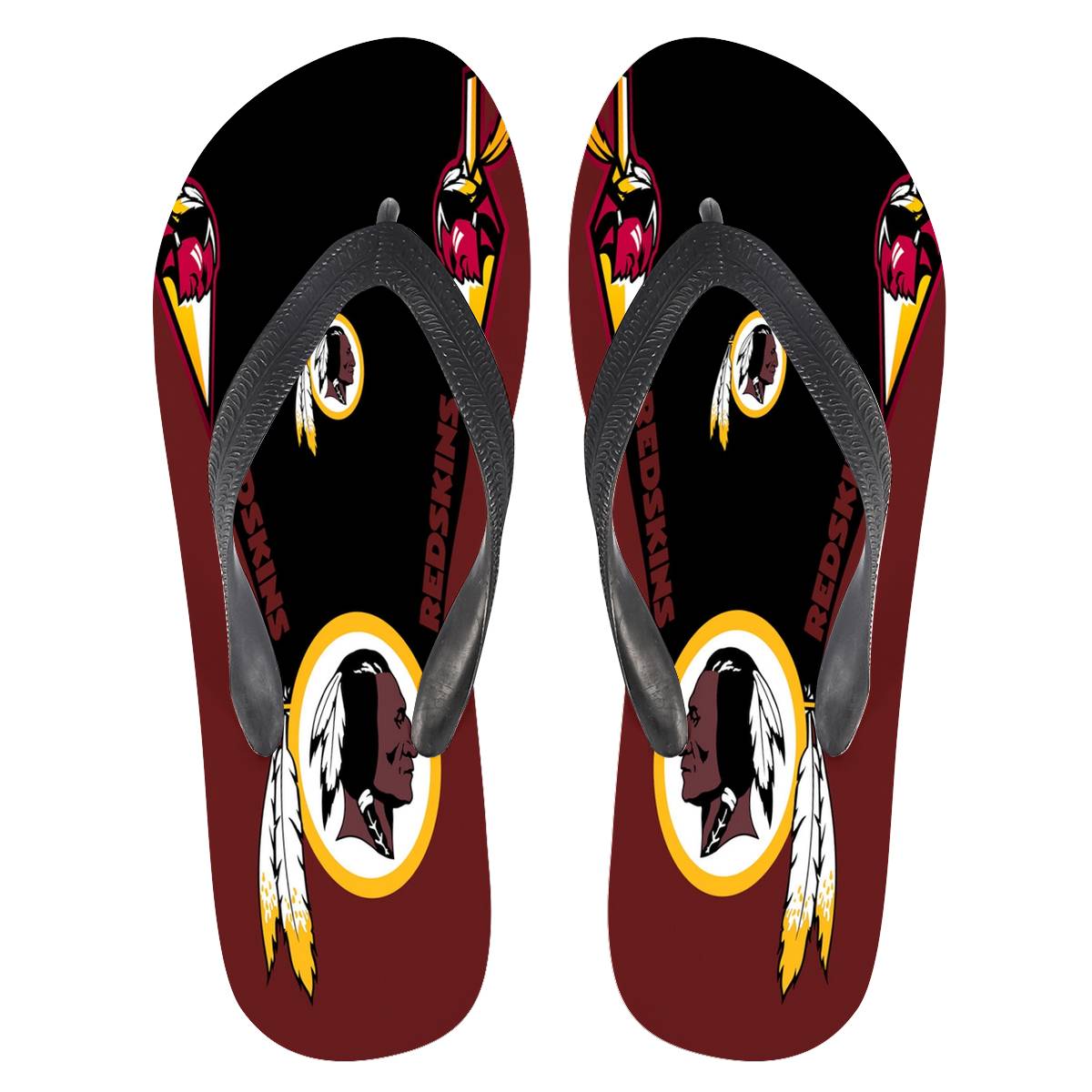 All Sizes Washington Redskins Flip Flops 001